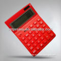 12 digits red body desktop calculator with 120 step check and correct and tax function